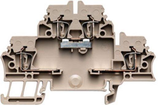 Bauelement-Reihenklemme Zugfederanschluss 2.5 mm² TS 35 dunkelbeige