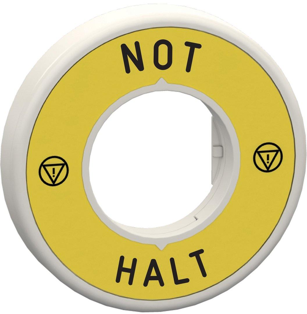 Beleuchtbares Schild für Not-Aus/Not-Halt 1 LED rot 230V NOT-HALT