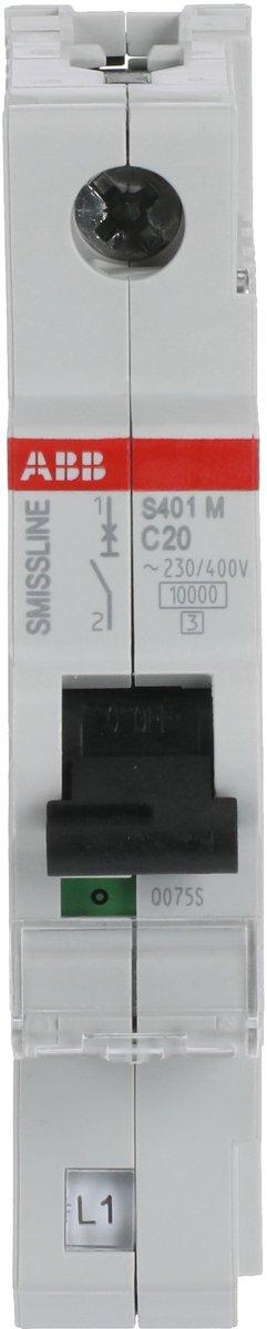 LS-Schutzschalter 1-polig 10kA C-Char 20A 1TE