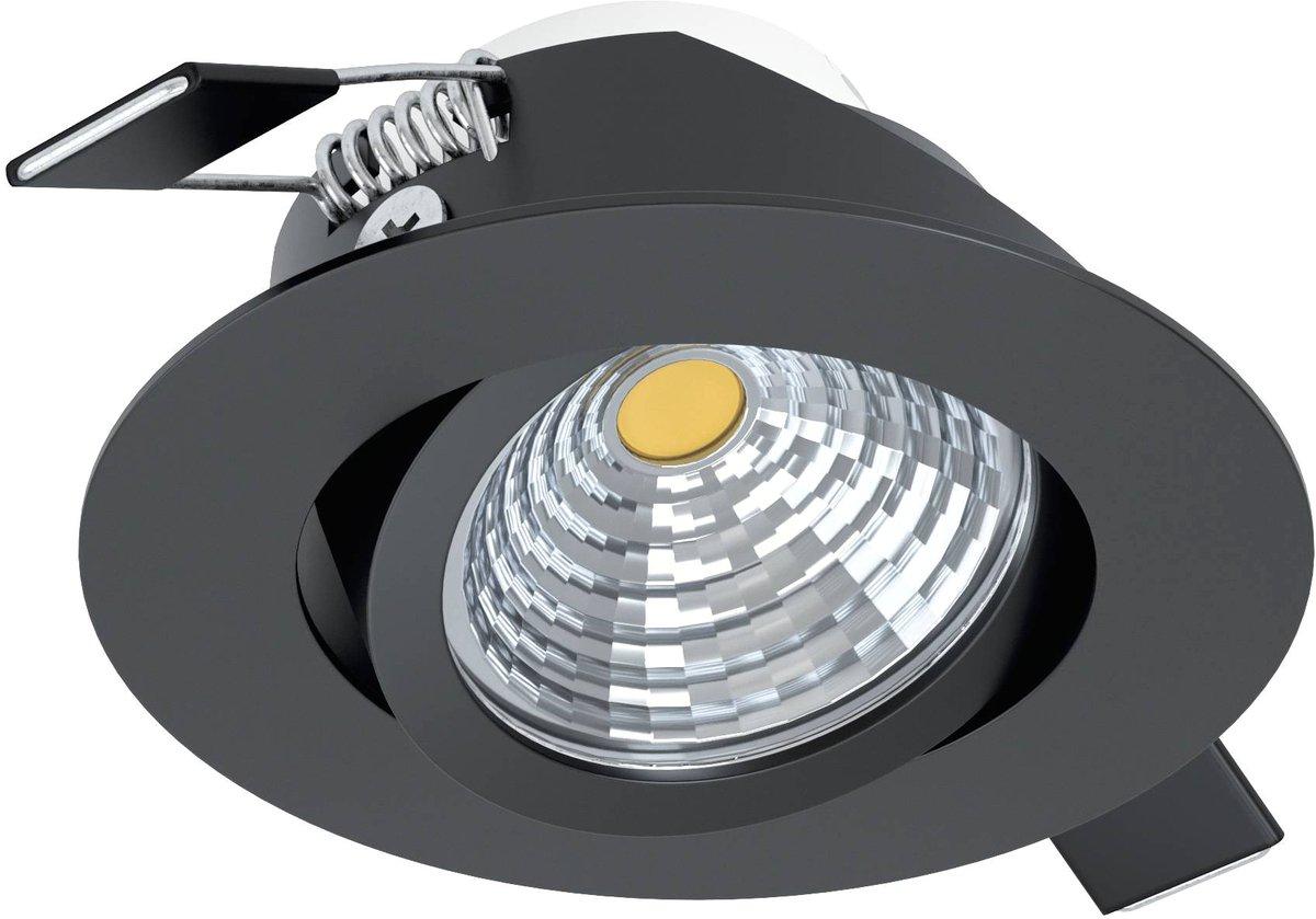 SALICETO Einbauspot LED 6W Ø88 schwarz 2700