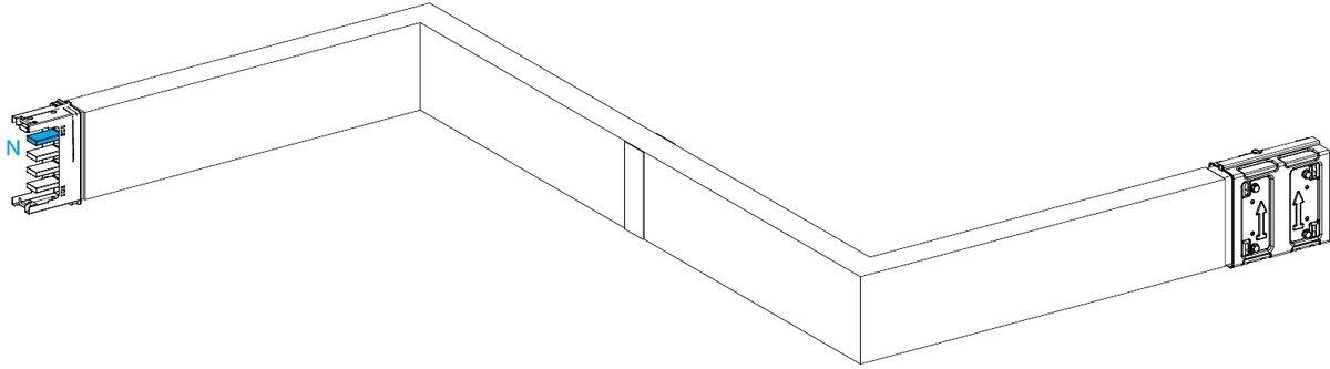 KSA Z-Element 250A hochkant rechts-links Wahllänge Brandschott
