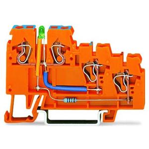 3-Leiter Initiatoren LED-Einspeiseklemme LED grün DC 24 V orange