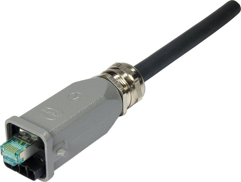 Steckverbinder RJ45 CAT6A Piercinganschl. - 8 Kontakte PLUS 3x 48V Tüllengeh ger