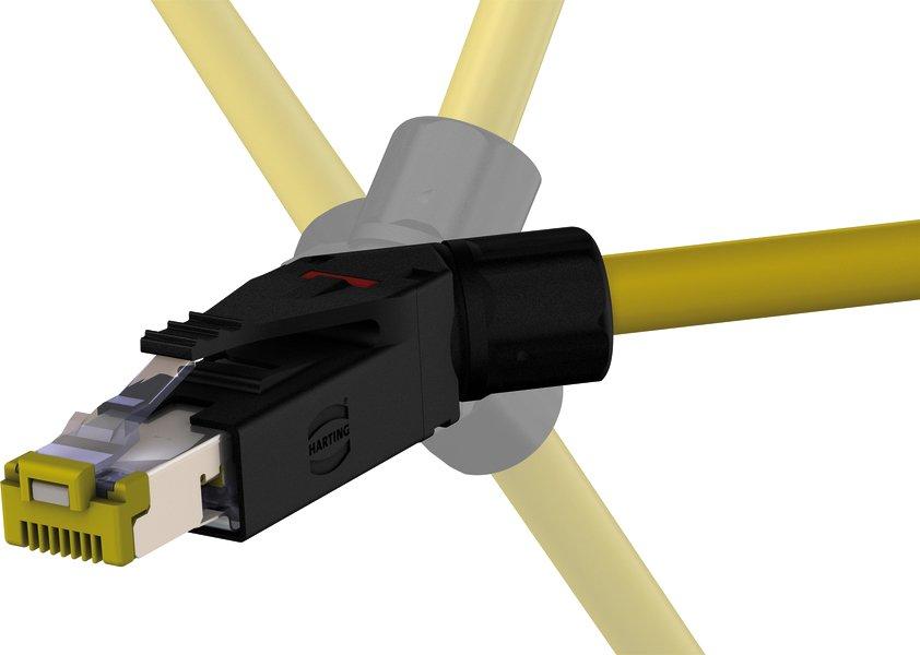 Steckverbinder RJI 10G RJ45 Cat6 8-polig gewinkelt - IDC-Schneidklemmanschluss