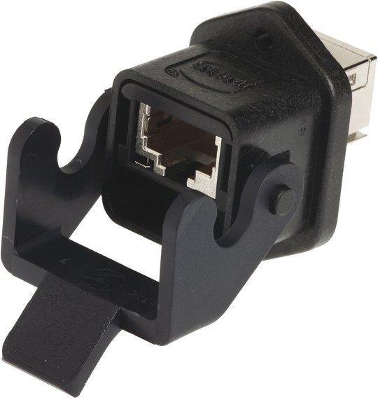 Steckverbinder RJ45 10G Cat6 - 8 Kontakte Baugröße Han 3 A Kunststoff IP65 IP67