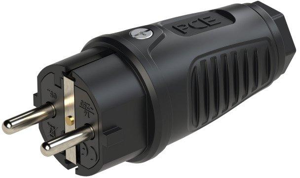 Taurus2 Vollgummistecker schwarz 16A IP54