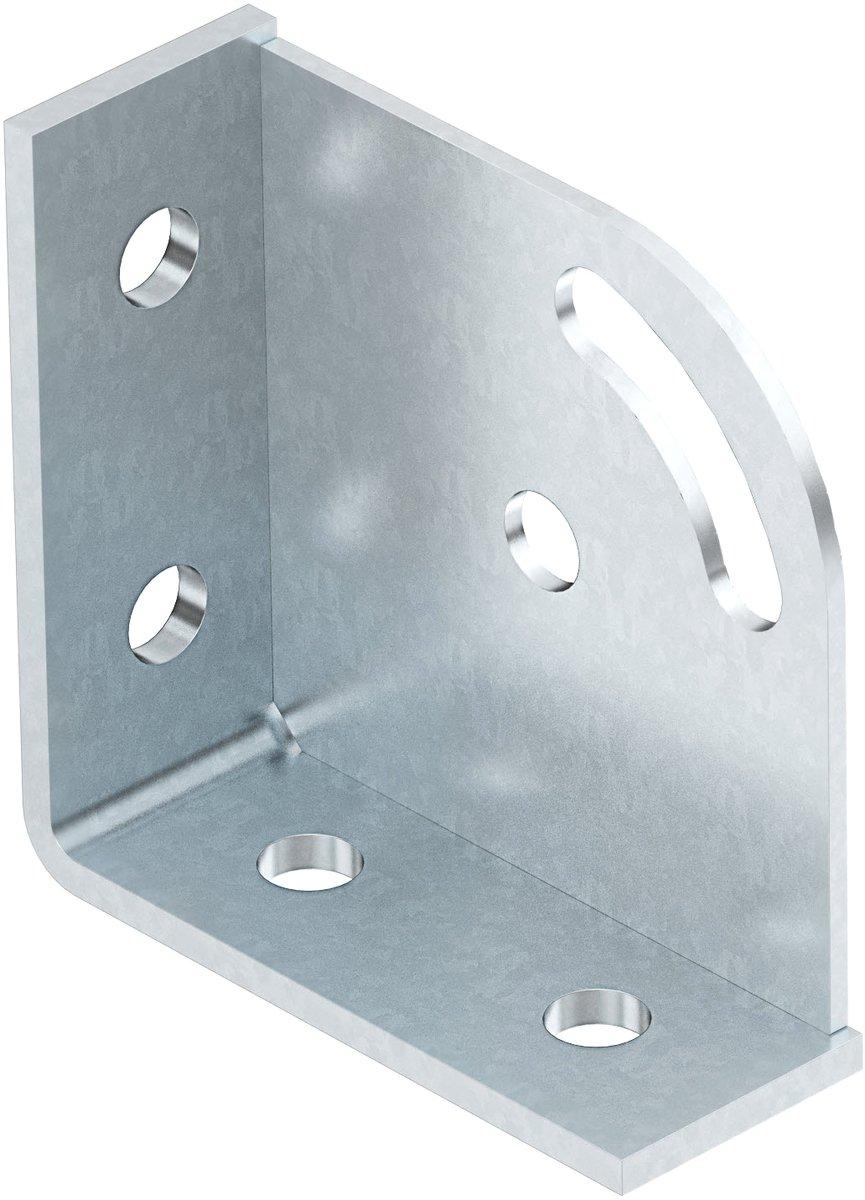 Knotendreieck 90° mit 6 Löchern 104x104x43x5 St tauchfeuerverzinkt