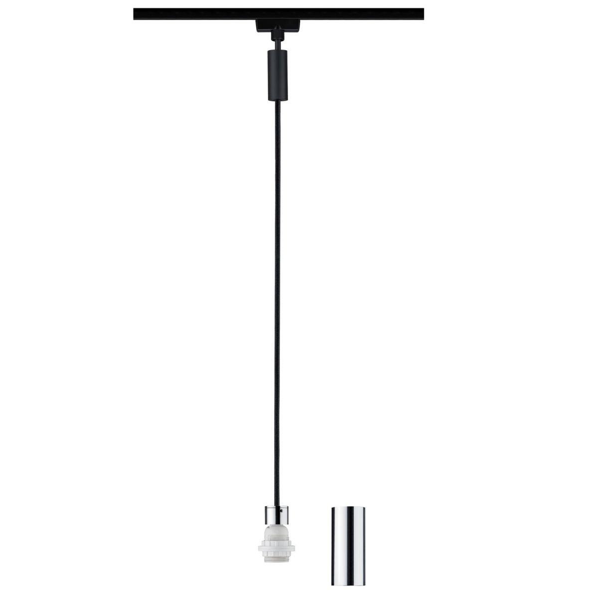 URail 2Easy Basic Pendel max 20W E27 Schwarz matt Chrom Metall Kunstst