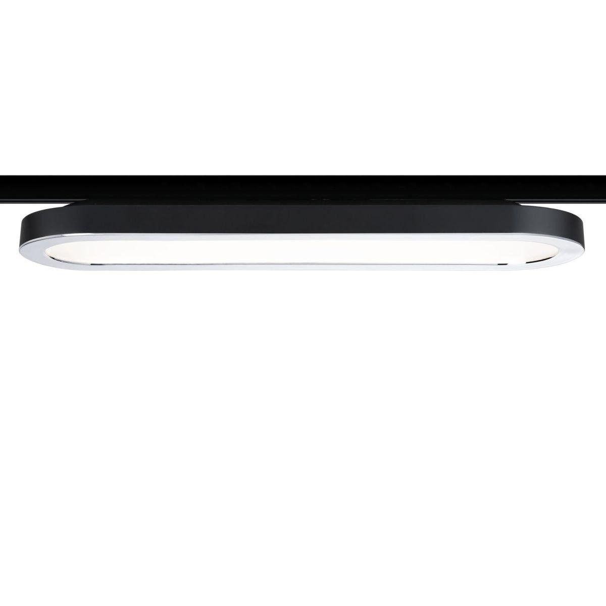URail LED Panel 1x7W Schwarz matt Chrom Alu Kunststoff 2700K non-dim
