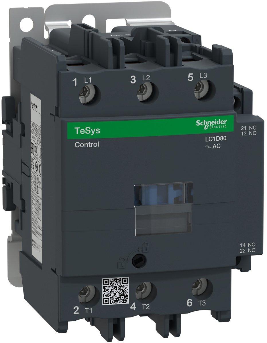 Leistungsschütz 3p+1S+1Ö 37kW/400V/AC3 80A Spule 240V 50/60Hz