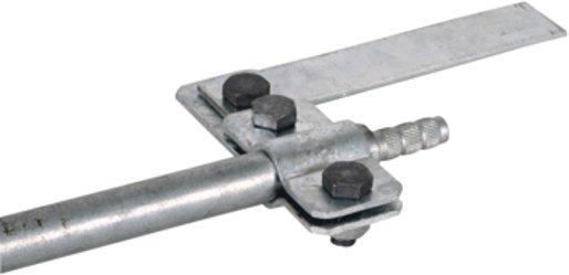 Anschlussschelle für Tiefenerder Ø 27 mm Rd./Fl. 7-10/40 mm St/tZn