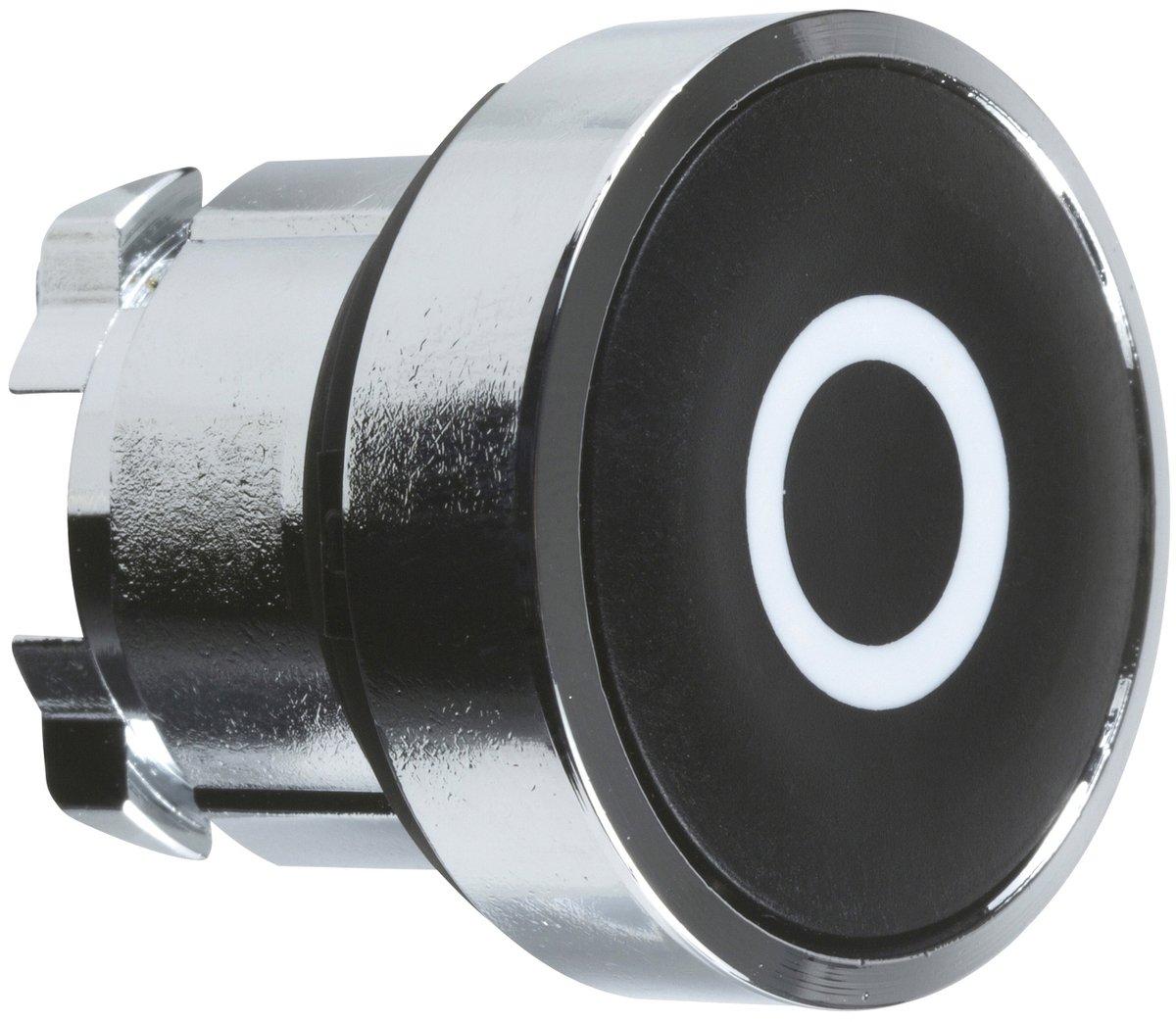 Frontelement rund für Drucktaster 22mm DM o. Rastung flach schwarz O