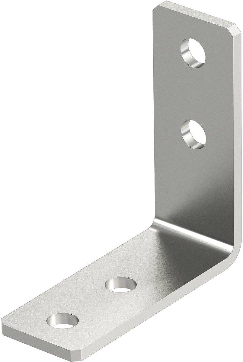Verbindungswinkel 90° mit 4 Löchern 104x104x40x4 A2 2B