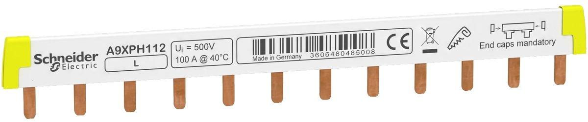 Phasenschiene Steg ablängbar 1p 12 TE 100A