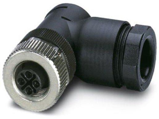 Power-Steckverbinder Buchse gewinkelt M12 4-polig