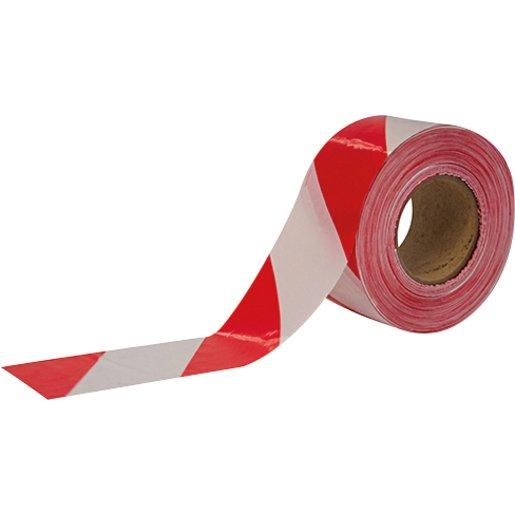 Absperrband rot/weiß 75 mm x 500 m