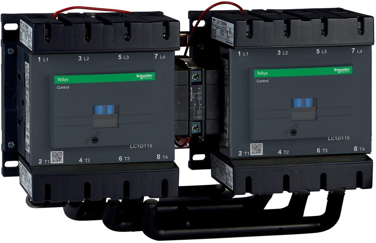 Wendeschützkombination 4-polig 1 Schließer+1 Öffner 55kW/400V/AC3 115A