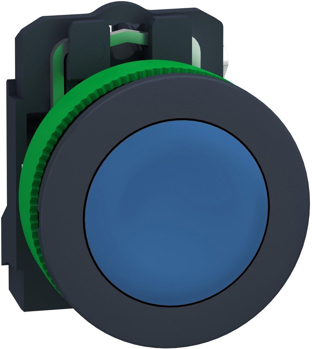 Drucktaster flacher Einbau 1 Schließer blaue Front Schutzart IP69K