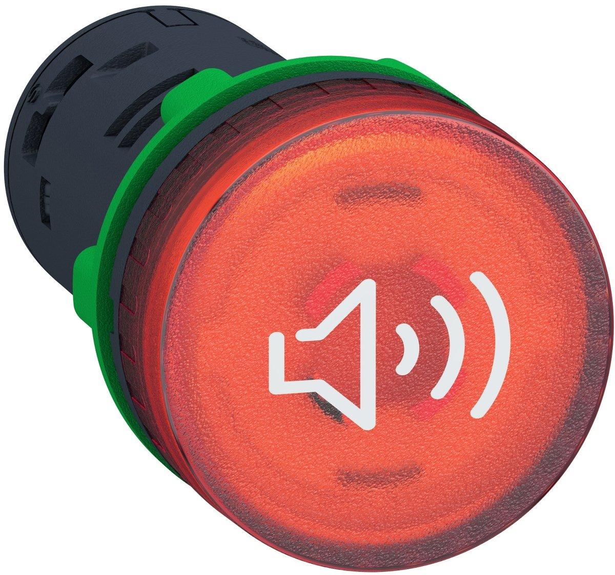 Harmony Buzzer beleuchtbar in rot Ø 22 mm 110/120V AC 90dB