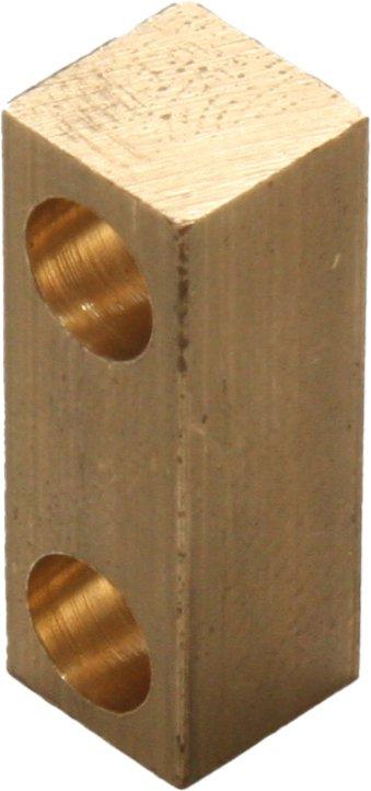 Zusatzklemme für Klemmschienen LKS-1/16 und LKS-2/16 in Messing blank