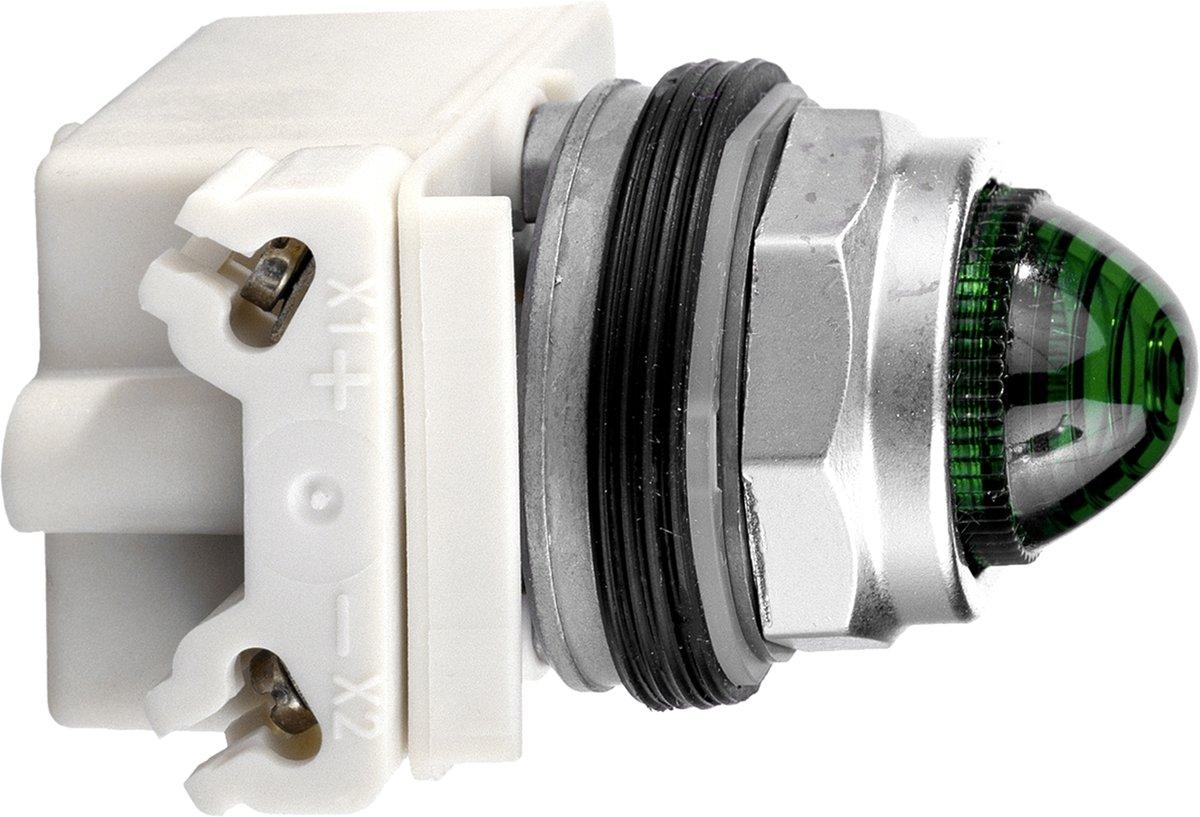 Leuchtmelder achteckig Ø 30 grün mit Glühlampe BA 9s 24V AC/DC IP66
