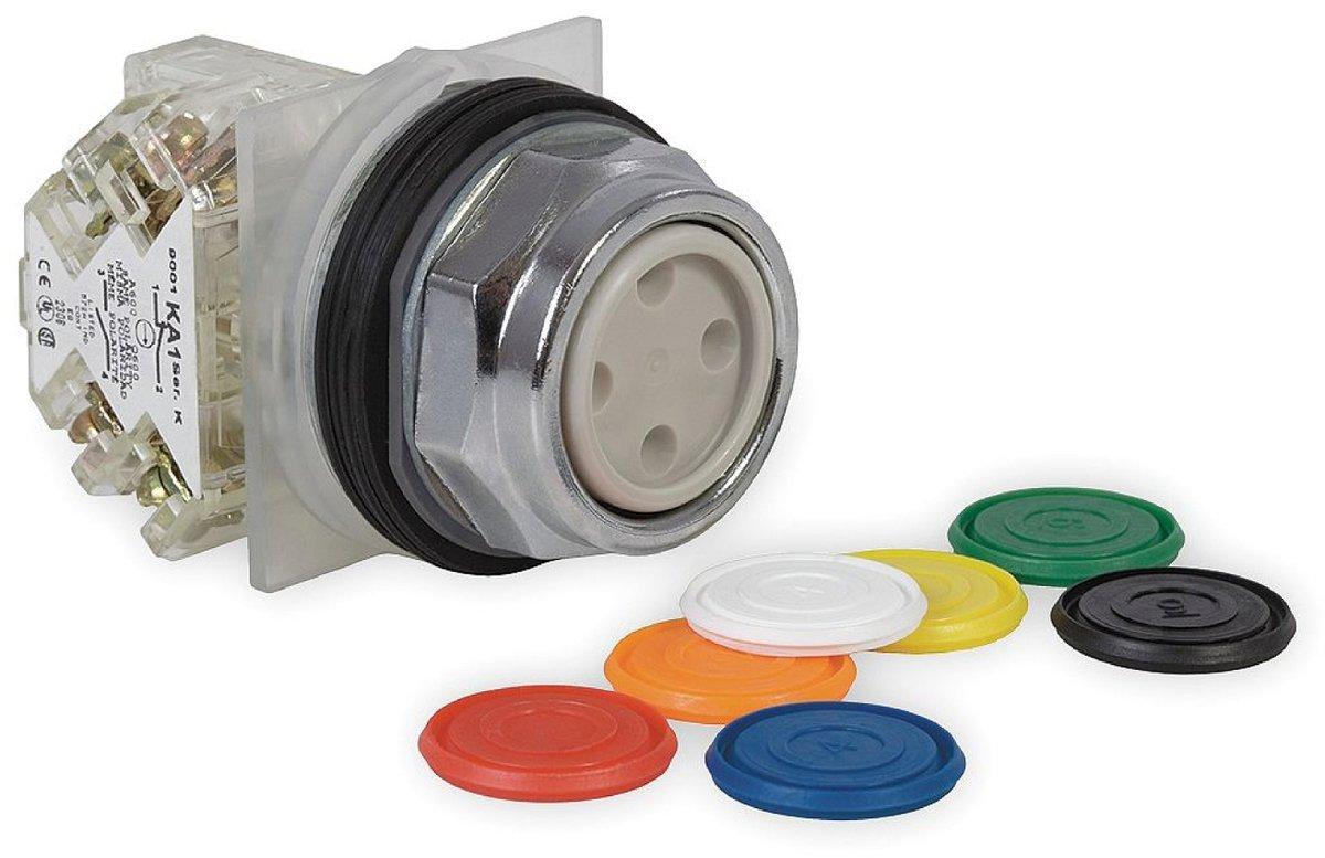 Drucktaster 7 Farben Ø 30 flach ohne Rastung 1S
