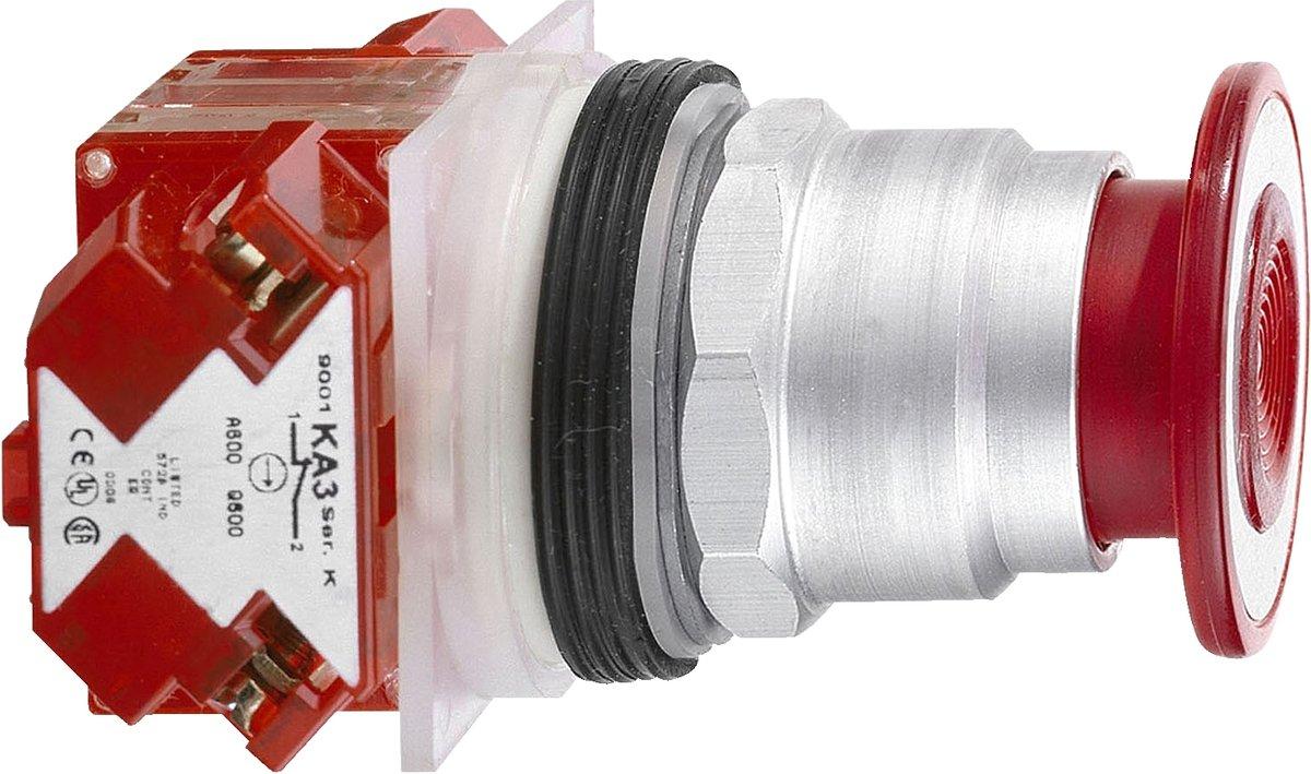 Drucktaster Ø 30 Pilzdrucktaster Ø 41mm rot 2 Stellungen mit Zugentrieg. 1W