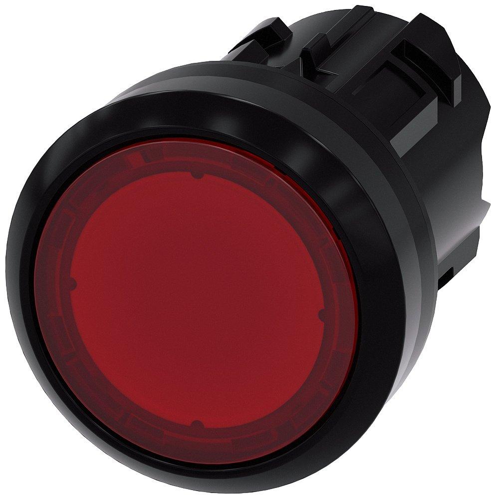 Drucktaster beleuchtet als Leuchtmelder 22mm rund KS rot
