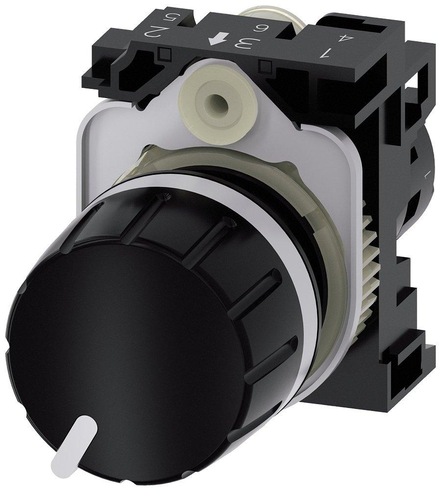 Potentiometer 22mm rund Kunststoff schwarz 22 kOhm mit Halter