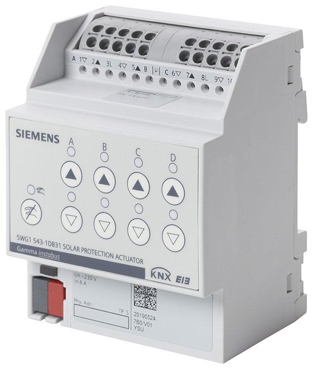 KNX Sonnenschutzaktor 4 x AC 230 V 6 A mit Endlagenerkennung