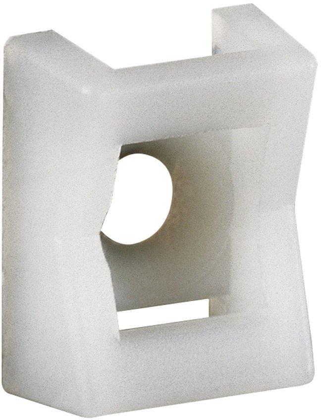 Schraubsockel farblos für Schrauben Ø 5mm für Kabelbinder bis B=7,6mm