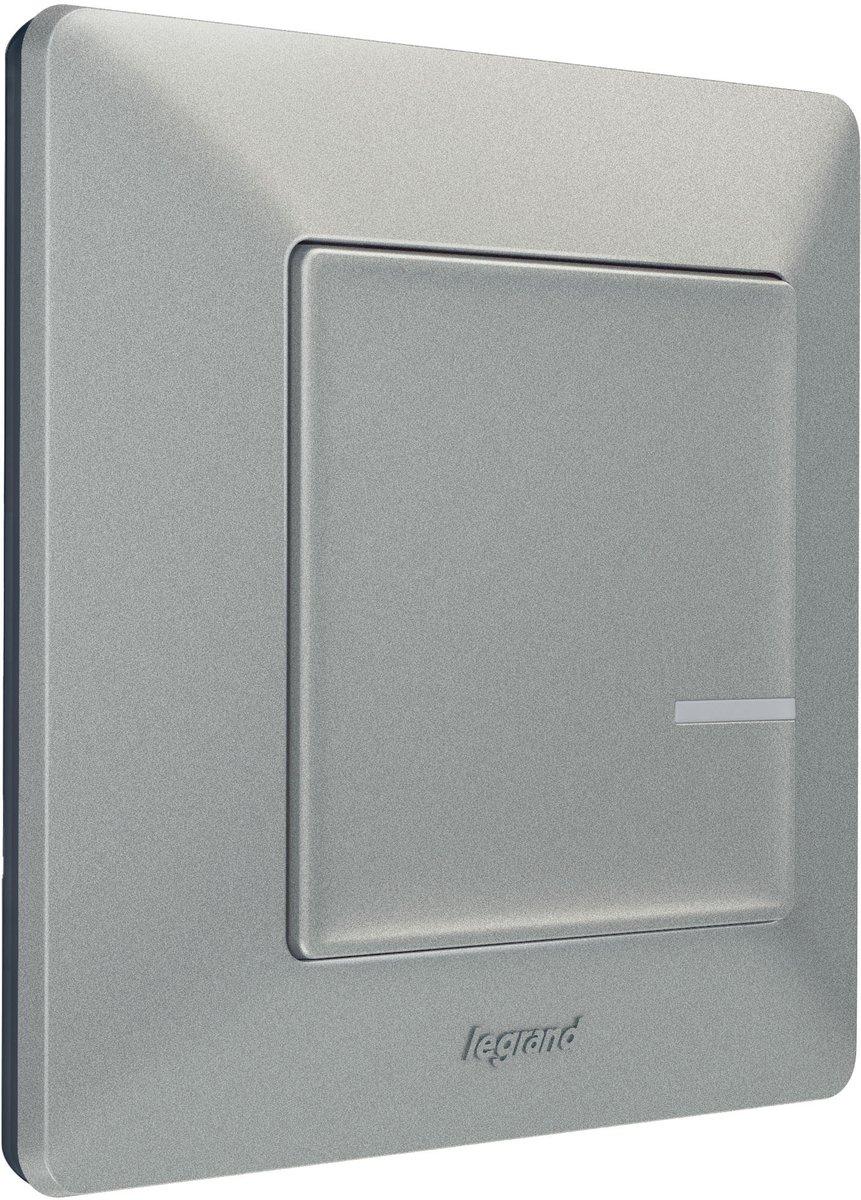 Funk-Wandsender Licht 1-fach Valena Life with Netatmo Aluminium
