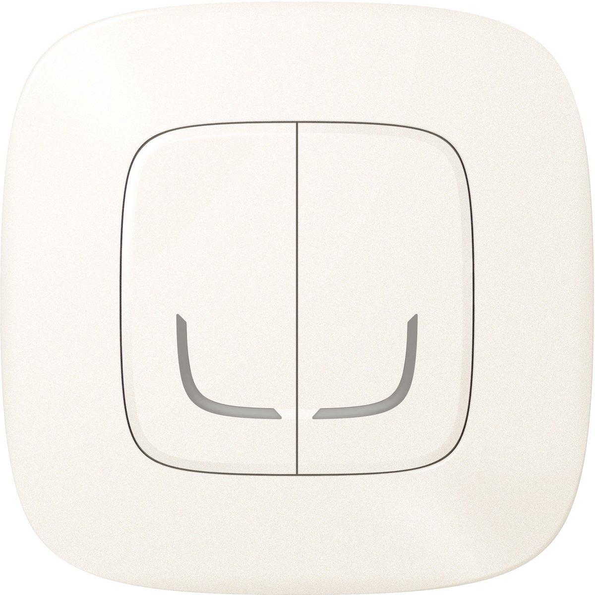 Funk-Wandsender Licht 2-fach Valena Allure with Netatmo Perlmutt