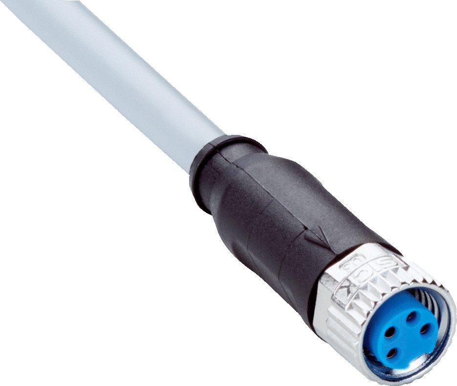 Leitungsdose gerade M8 4-polig PVC