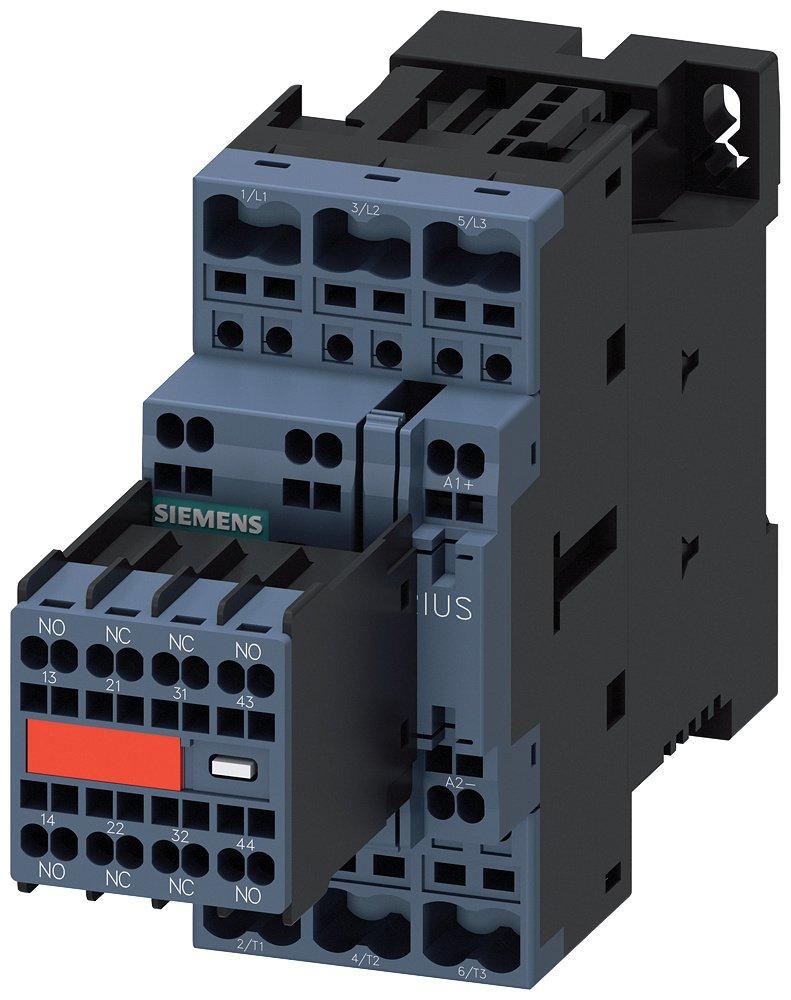 Schütz AC-3 38A / 18,5kW/400V 3-polig DC 24V 2S + 2Ö Federzuganschluss