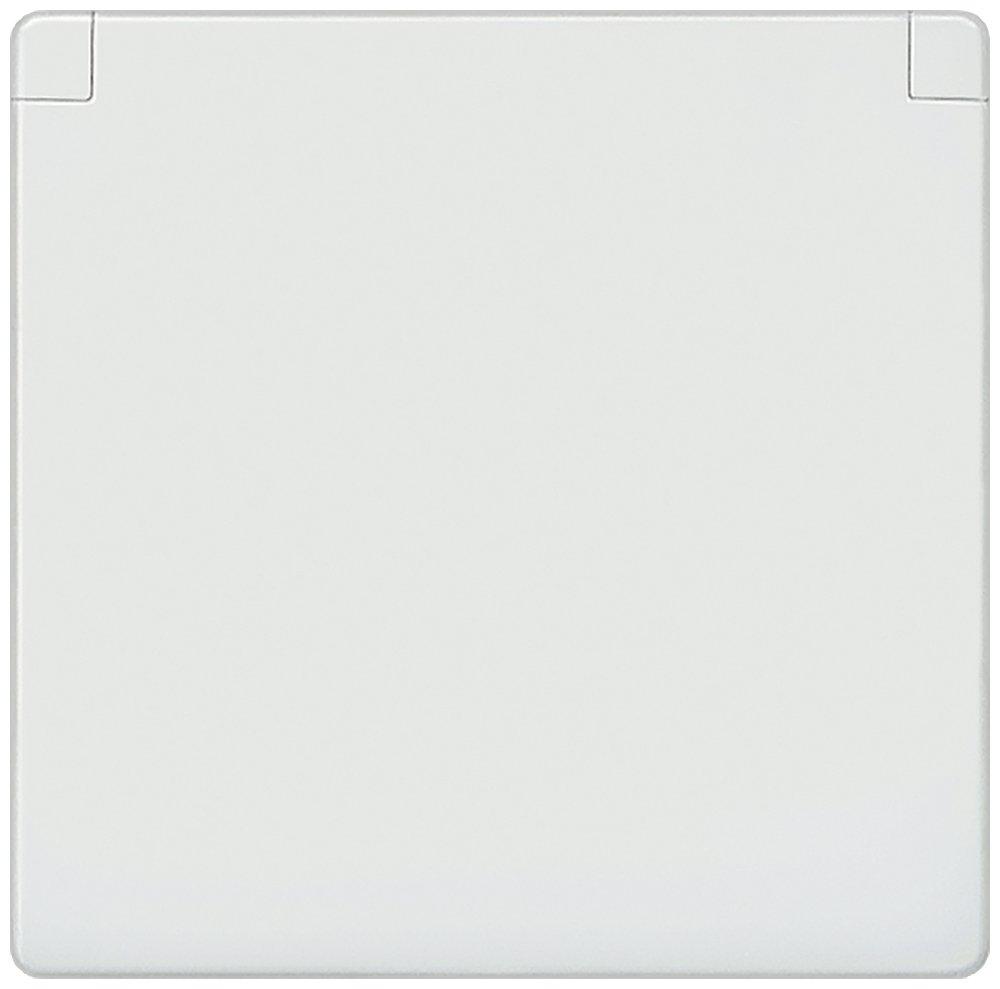 DELTA i-system elektroweiß Abdeckungplatte mit Klappdeckel 55X55mm für Schuko