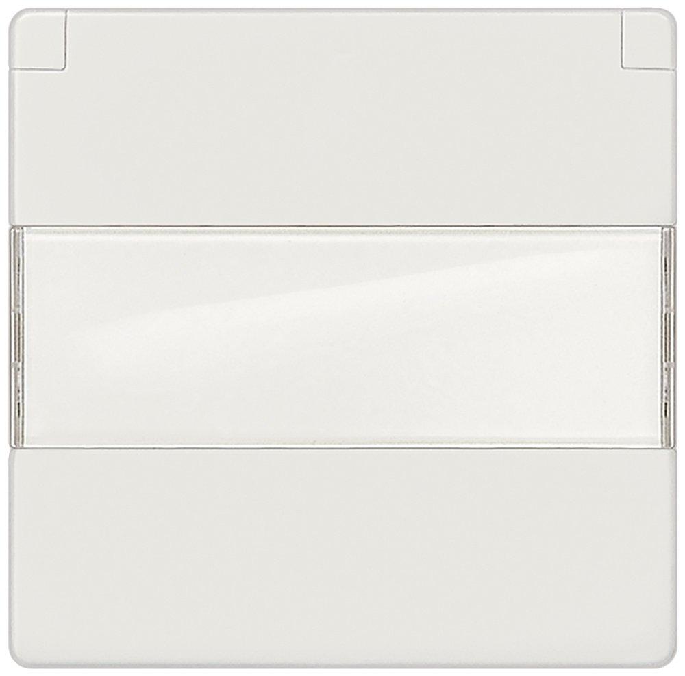 DELTA i-system elektroweiß Abdeckungplatte mit Klappdeckel 55X55mm mit Schuko