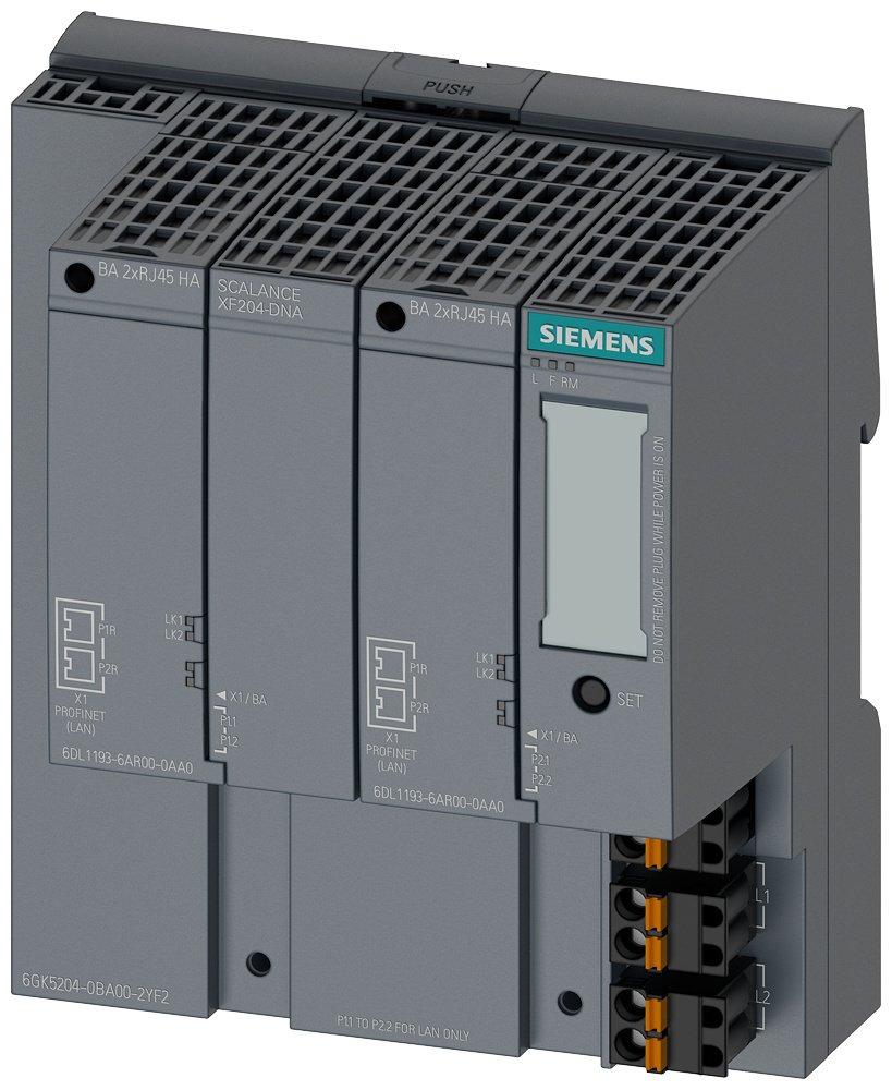 SCALANCE XF204 DNA managed Y-Switch, 4 x 10/100Mbit/s, 2 x Busadapter-Schnittst.