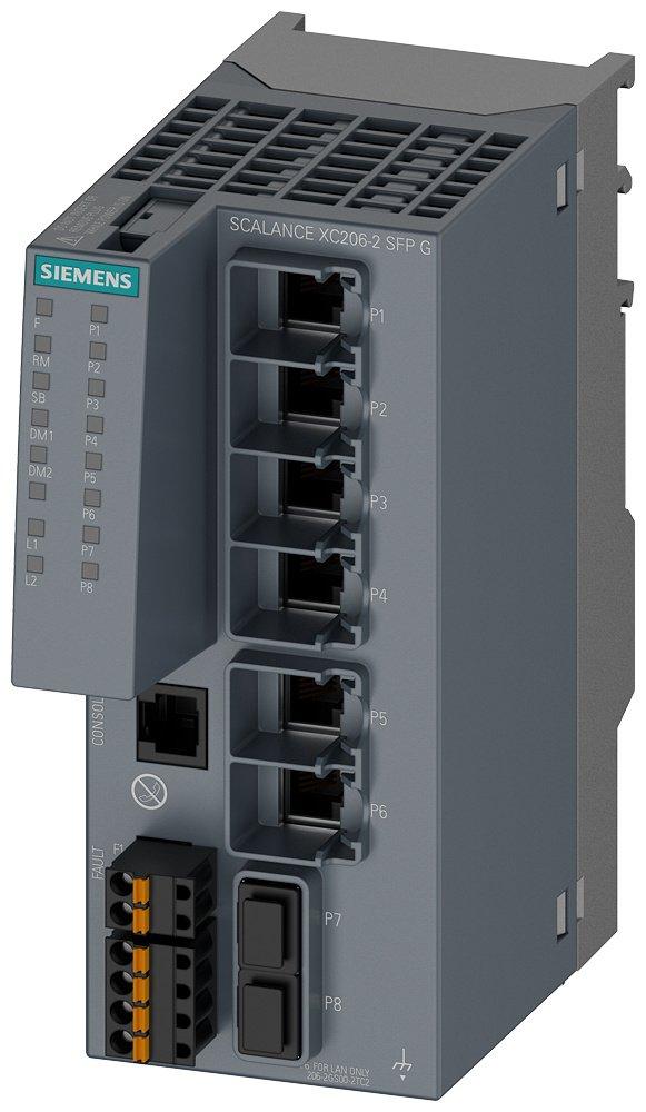 SCALANCE XC206-2SFP G (E/IP) managebar. Layer 2 IE Switch 6x 10/100/1000 Mbit/s