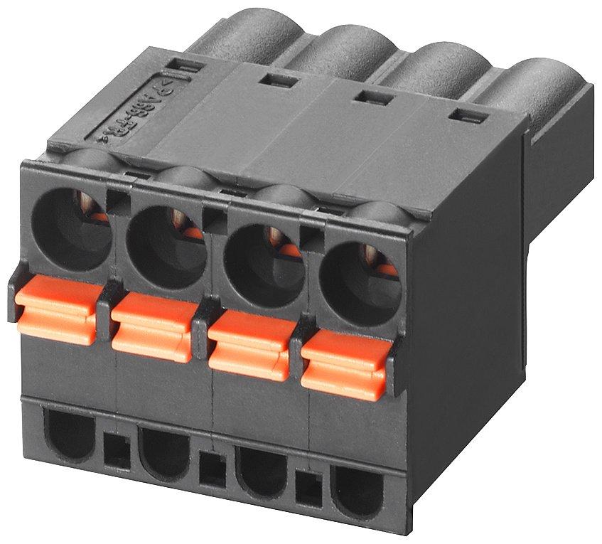 Federzug-Klemmenblock für SCALANCE X/W/S/M, 4-polig für Spannungsvers., DC 24 V