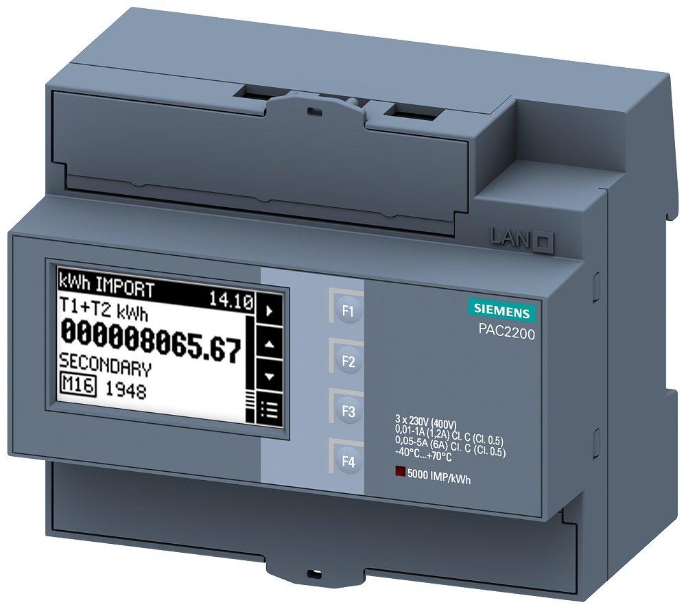 SENTRON Messgerät 7KM PAC2200 LL: 400 V / LN: 230 V / 5 A 3-phasig M-Bus + MID
