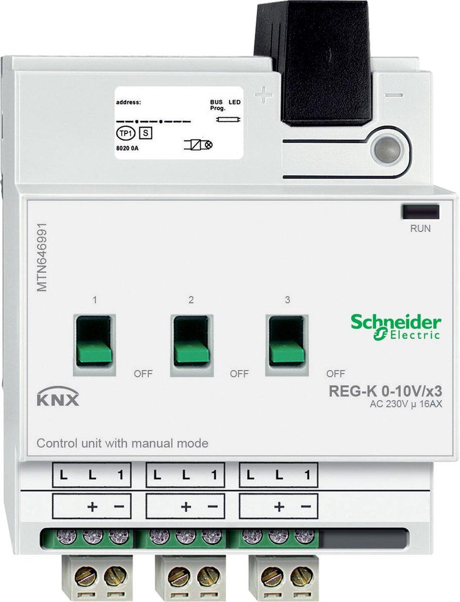 Steuereinheit 0-10 V REG-K/3fach mit Handbetätigung - lichtgrau