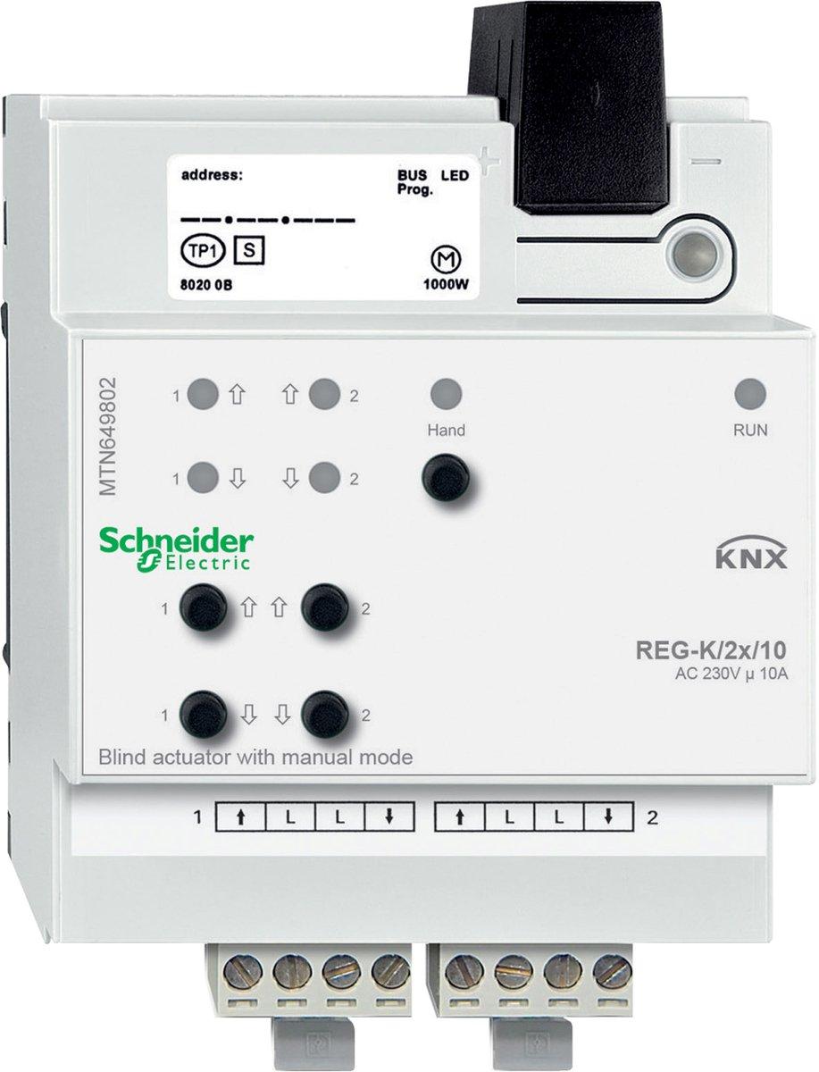 Jalousieaktor REG-K/2x/10 mit Handbetätigung - lichtgrau