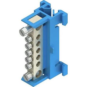 Nullleiterklemme 651 N/7 Tragschiene 35 mm blau 7 Klemmstellen