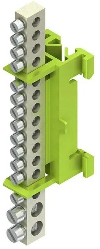 Nullleiterklemme 651S/15 Tragschiene 35mm grün/gelb 15 Klemmstellen