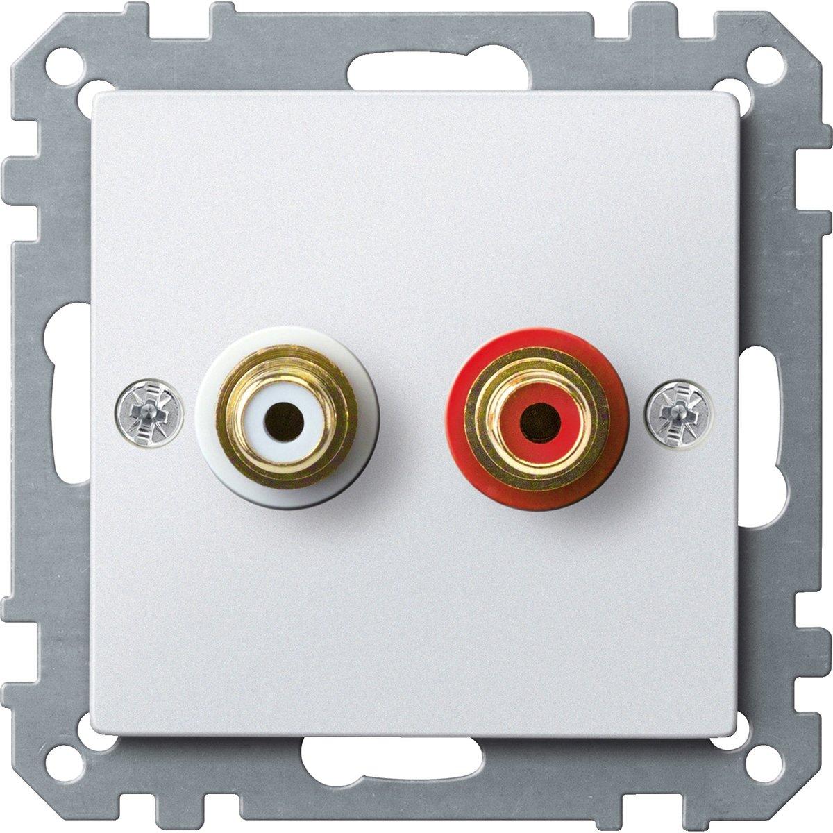 Steckdose für Audio Anschluss polarweiß System M