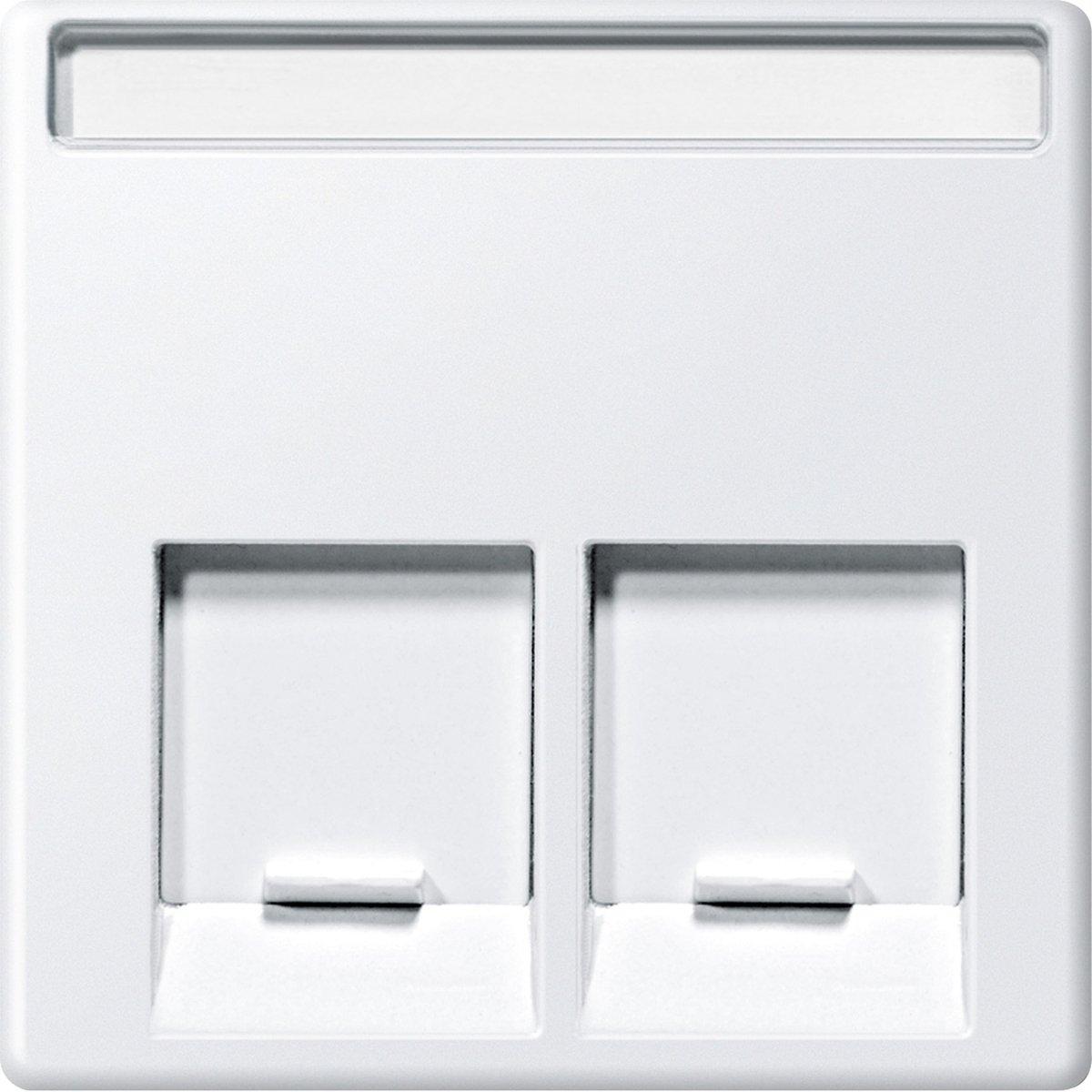 Zentralplatte für Schneider Electric-Connector 2-fach polarweiß System M