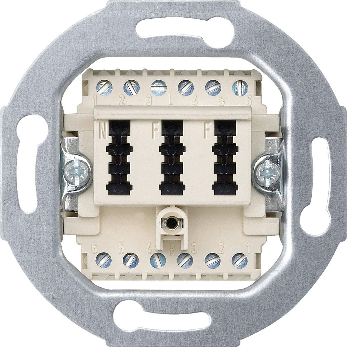 Fernmelde-Anschlussdose TAE 3-fach 2x6/6 NF/F weiß