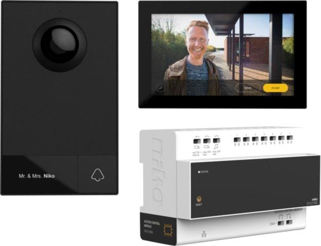 Video-Kit 2-draht Steuerung Außen- und Innensprechstelle AP-Montage 1 Taste