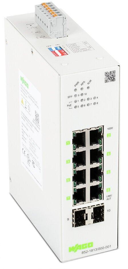 Lean-Managed-Switch PoE 8-Port 1000BASE-T 2-Slot 1000BASE-SX/LX lichtgrau
